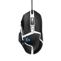 Logitech G G502 Special Edition Hero USB Type A Optical RGB LED Mouse - Black, White