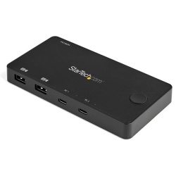 StarTech 2 Port USB C KVM Switch - Black