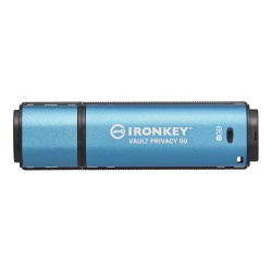8GB Kingston Technology IronKey Vault Privacy 50 USB Type A Flash Drive - Blue
