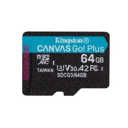 64GB Kingston Technology Canvas Go Plus Micro SDXC UHS-I Class 10 Memory Card