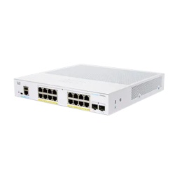 Cisco CBS250 16 Port Managed L3 Gigabit Ethernet (10/100/1000) 1U Network Switch - Black, Grey