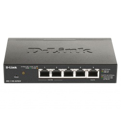 D-Link 5 Port Managed Gigabit Ethernet (10/100/1000) Network Switch - Black