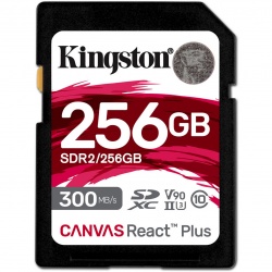 256GB Kingston Technology Canvas React Plus UHS-II Class 10 SDXC Memory Card