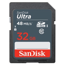 32GB Sandisk Ultra SDHC, Class 10 - SDSDUNB-032G-GN3IN - Memory Card