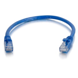 C2G Cat6 Booted Unshielded (UTP) Snagless Network Patch Cable 0.5 Meters Blue
