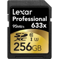 256GB Lexar 633X SDXC UHS-1 CL10 U3 Memory Card
