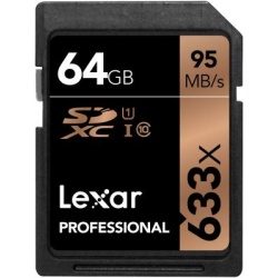 64GB Lexar Professional SDXC UHS-I CL10 Memory Card