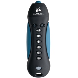 16GB Corsair USB3.0 FIPS 197 Encrypted Flash Drive Black/Blue