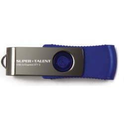 16GB Super Talent Technology USB 3.0 Flash Drive Blue/Silver