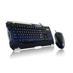 Thermaltake Tt eSPORTS USB Wired Commander Gaming Gear Keyboard and Mouse Combo Black - US Layout
