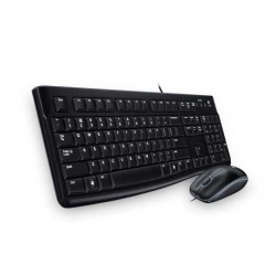 Logitech MK120 Keyboard and Mouse Desktop Wired USB Black Keyboard - US Layout