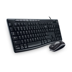 Logitech MK200 Keyboard and Mouse Combo USB Black Keyboard - US Layout