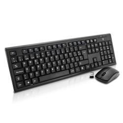 V7 USB Wireless QWERTY Keyboard and Mouse - Spanish Layout