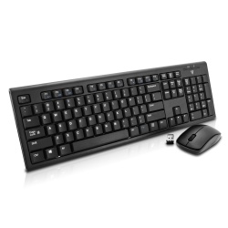 V7 CKW100 RF Wireless Keyboard AZERTY and Mouse Combo Black  - French Layout