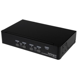 StarTech 4-Port KVM DisplayPort Switch with Audio - Black