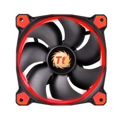 Thermaltake 120MM 1500RPM LED Red 3-Pin Fan - Black, Red