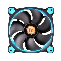 Thermaltake 120MM 1500RPM LED Blue 3-Pin Fan - Black