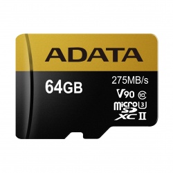 64GB ADATA Premier ONE MicroSDXC UHS-II U3 Class10 V90 275MB/s Memory Card