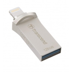 Transcend 128GB JetDrive Go 500S Flash Drive for iOS - Silver