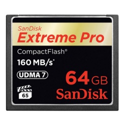 64GB SanDisk Extreme Pro CompactFlash Memory Card - 1000x Speed Rating