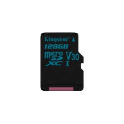 128GB Kingston Canvas Go microSD Memory Card CL10 UHS-I U3 V30