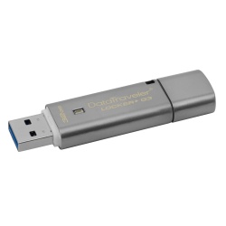 32GB Kingston DataTraveler Locker+ G3 Encrypted USB 3.0 Flash Drive - Silver