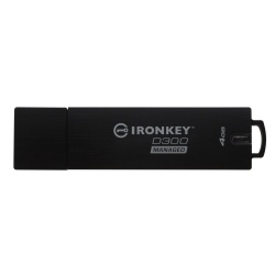 4GB Kingston Ironkey D300SM Encrypted USB 3.0 Flash Drive - Black