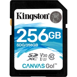 256GB Kingston Canvas Go SDXC Memory Card UHS-I U3 CL10