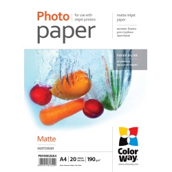 ColorWay Matte A4 8.5x11 Photo Paper 20 sheets