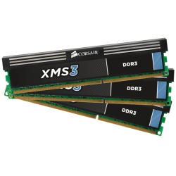 12GB Corsair XMS3 DDR3 1333MHz PC3-10600 CL9 Triple Channel Kit (3x 4GB)