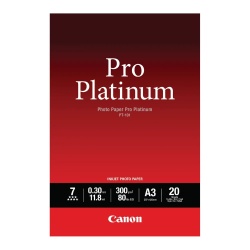 Canon Glossy A3 11.7x16.5 Pro Platinum Photo Paper - 20 Sheets