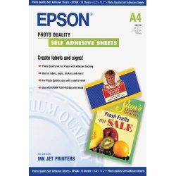 Epson Matte A4 8.3x11.7 Self-Adhesive Photo Paper - 10 sheets