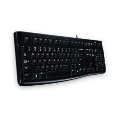 Logitech K120 Wired Keyboard - German Layout - Black