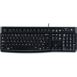 Logitech K120 Wired Keyboard - German Layout Black