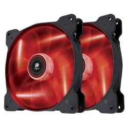 Corsair SP140 Air Series LED 140mm Computer Case Fans - Dual Pack - Red