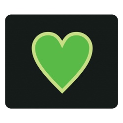 Centon OTM Prints Mouse Pad - Green Heart