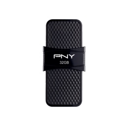 32GB PNY Duo Link OTG USB 3.1 Type-A/Type-C Flash Drive - Black