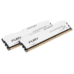 8GB Kingston HyperX Fury DDR3 1600MHz CL10 Dual Channel Kit (2x 4GB) - White