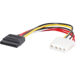 C2G 0.5ft SATA to Molex (LP4) Female Power Cable