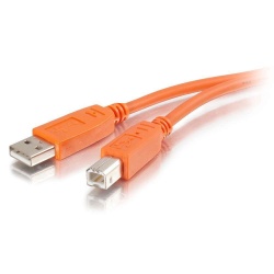 C2G 6.6ft USB 2.0-A to USB-B Cable - Orange