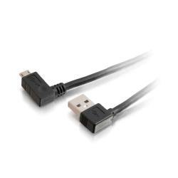 C2G 9.8ft USB 2.0-A to USB Micro-B Angled Cable