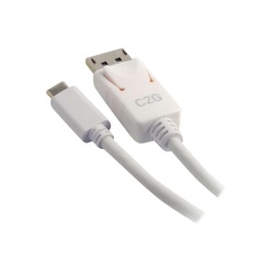 C2G 3ft USB-C to DisplayPort Adapter Cable - White