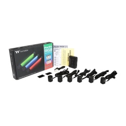 Thermaltake Pacific G1/4 16mm OD x 12mm ID RGB PETG Tube Cooling Fittings - 6 Pack