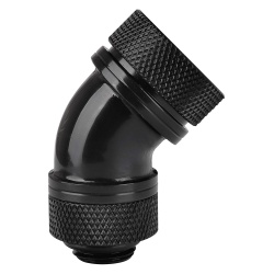Thermaltake Pacific G1/4 16mm OD 45° PETG Tube Cooling Fitting - Black