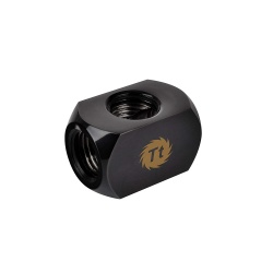 Thermaltake Pacific G1/4 4-way Adapter Block Cooling Fitting - Black