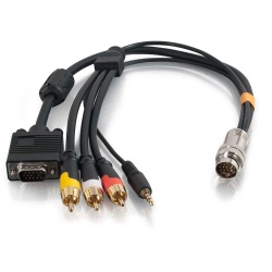C2G 10ft RapidRun to VGA/Stereo/Composite/RCA Stereo Cable