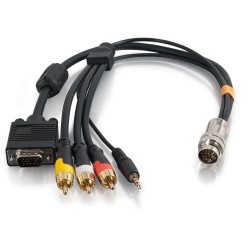 C2G 1.5ft RapidRun to VGA/Stereo/Composite/RCA Stereo Cable