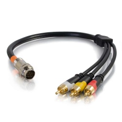 C2G 1.5ft RapidRun to RCA Composite/RCA Stereo Cable