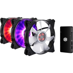 Cooler Master MasterFan Pro 120mm RGB Computer Case Fans w/RGB Controller - Triple Pack