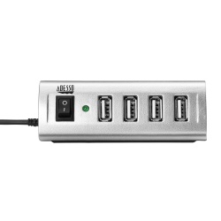 Adesso 4-Port USB 2.0 Hub - Silver